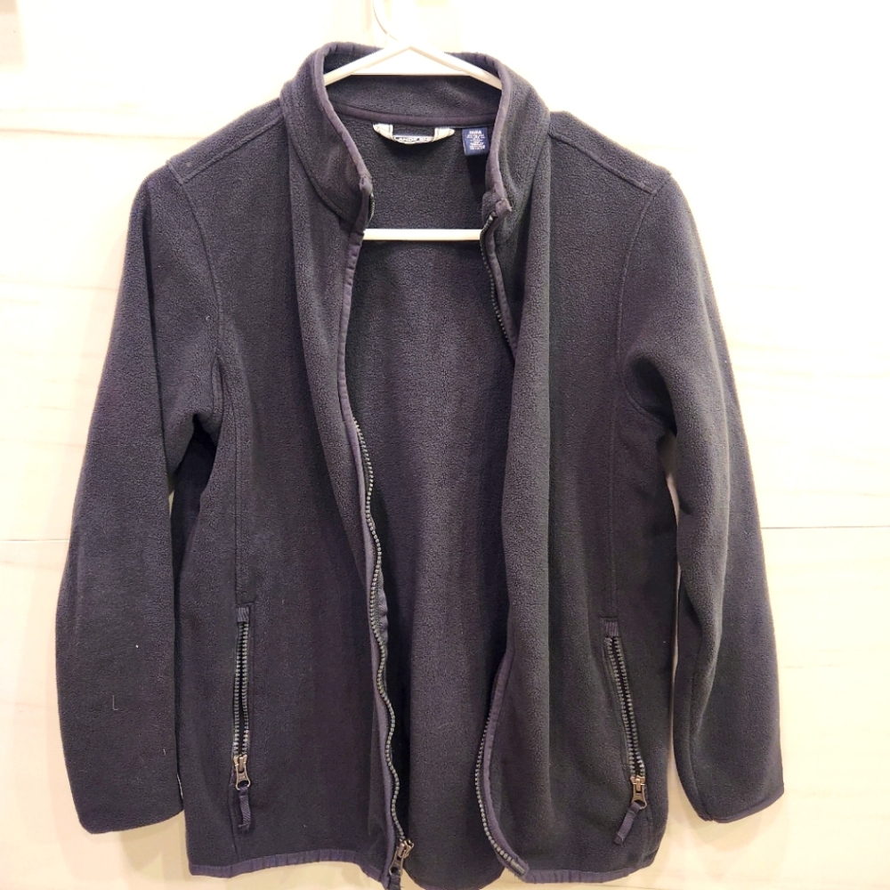 Boys Lands End Gray Fleece Zip
